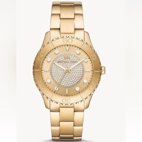 NWT Michael Kors MK6911 Runway Round Adult Female Watch - Picture 1 of 5